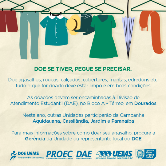 Participe da Campanha Varal Solidário: doe se tiver, pegue se precisar