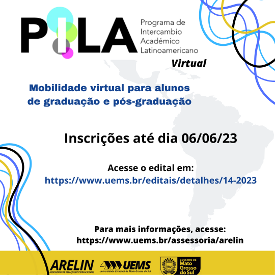 Arelin: UEMS lança mais um edital de mobilidade internacional virtual 
