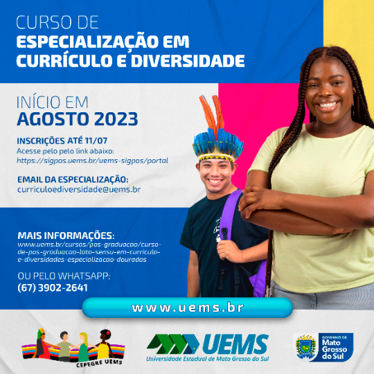 Especialização em Currículo e Diversidade prorroga as inscrições até 11/07