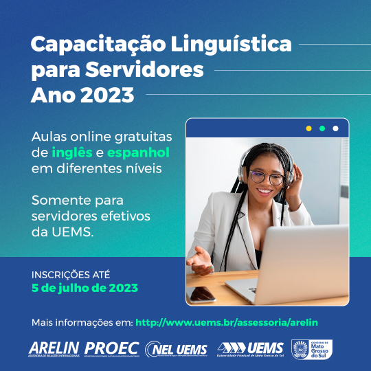 Capacitação linguística para servidores da UEMS está com inscrições abertas até 05 de julho