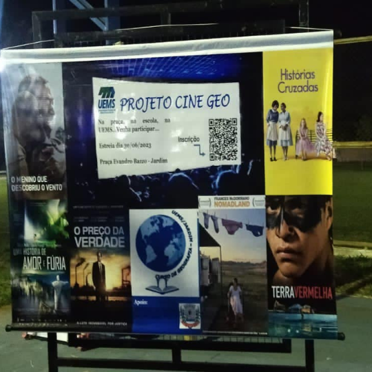 UEMS/Jardim: Estreia em Jardim Projeto CineGeo que leve reflexão à comunidade por meio de filmes e documentários