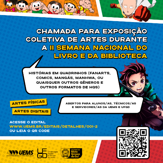 Biblioteca UEMS abre chamada para Exposição de Artes com a temática HQ