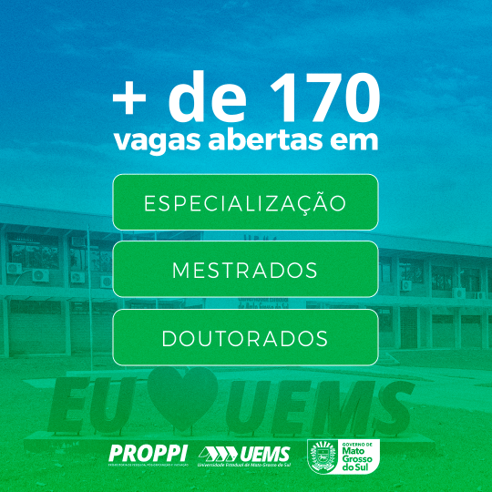 UEMS está com inscrições abertas para dez cursos de pós-graduação