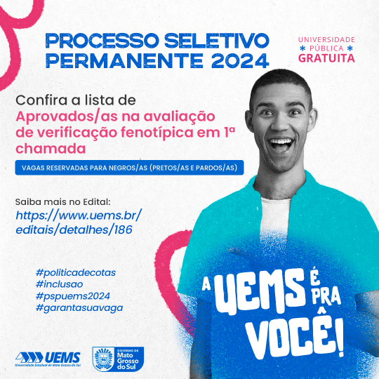 Aprovados em avaliação de verificação fenotípica tem até 5 de dezembro se matricular