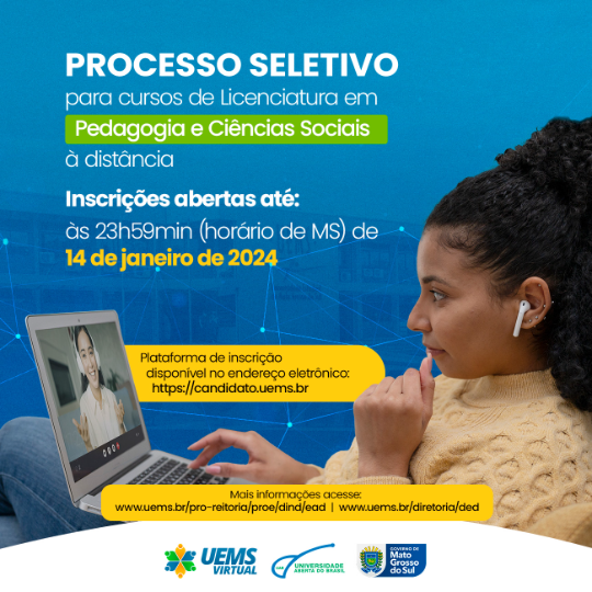 Processo seletivo para Pedagogia e Ciências Sociais EaD estão com inscrições abertas 