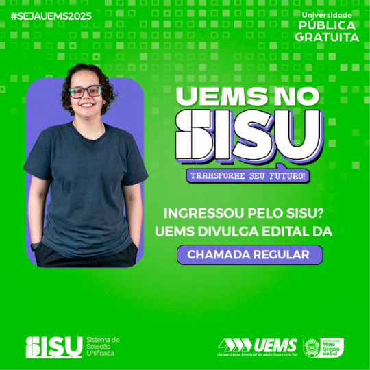 UEMS convoca para matrícula classificados na chamada regular do Sisu
