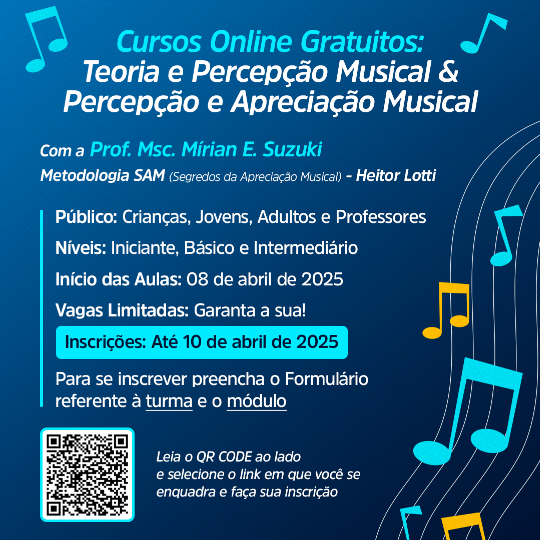 UEMS/Dourados prorroga até dia 10 de abril inscrições para cursos de teoria musical 