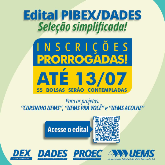 Cursinho UEMS, UEMS Pra Você e UEMS Acolhe: inscrições prorrogadas até 13 de julho