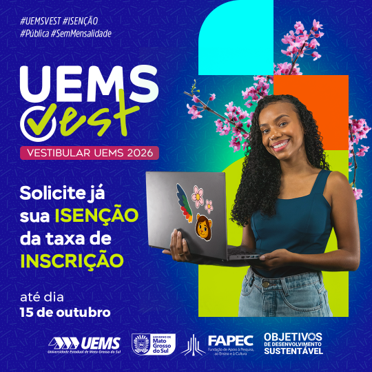 UEMSVest 2026: pedidos de isenção podem ser feitos pela internet até 15 de outubro 