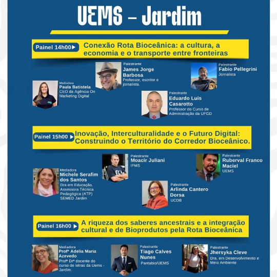 Docentes da UEMS participam de evento sobre Ecossistema de Inovação e destacam oportunidades da Rota Bioceânica