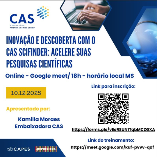 Biblioteca da UEMS promove treinamento gratuito sobre a plataforma CAS SciFinder 