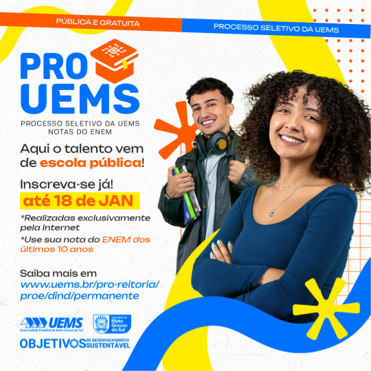 Últimos dias: inscrições do PROUEMS 2026 encerram em 18 de janeiro