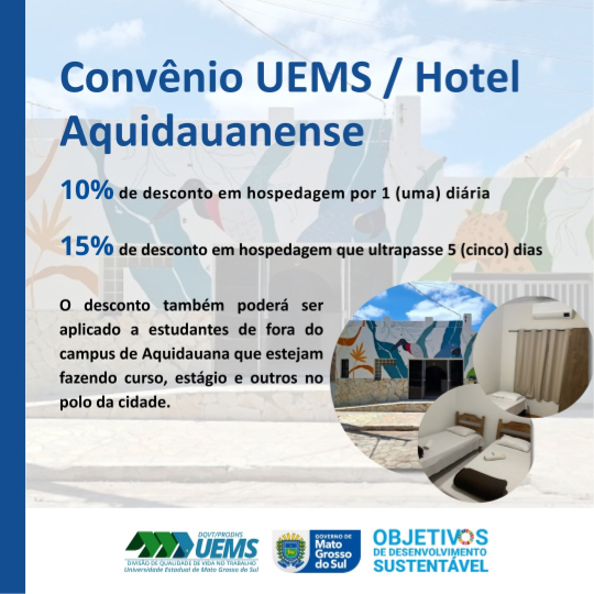 PRODHS/UEMS firma convênio com hotel e garante descontos para servidores e estudantes em Aquidauana 