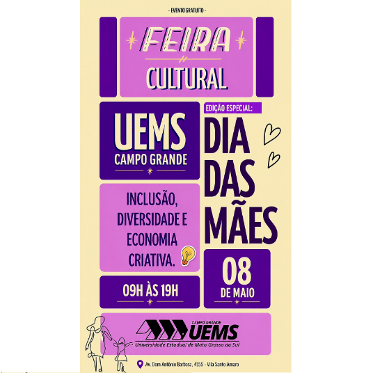 UEMS/Campo Grande realiza Feira Cultural especial em homenagem ao Dia das Mães
