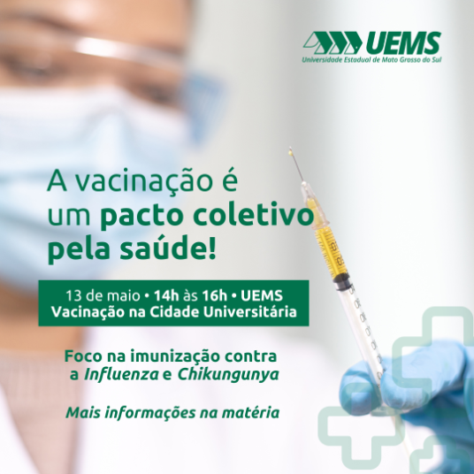 UEMS/Dourados realiza vacinação contra influenza e chikingunya nesta quarta-feira (13)